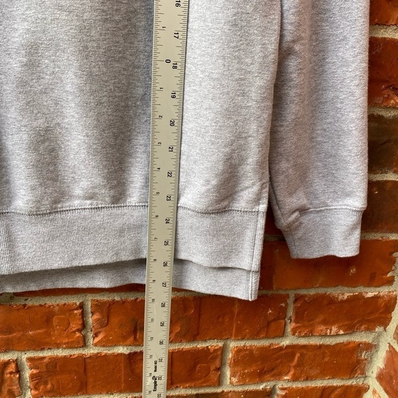 Green Tea Womens Medium Gray Girl Power Split Hem Graphic Sweater Sweatshirt - Picture 8 of 9